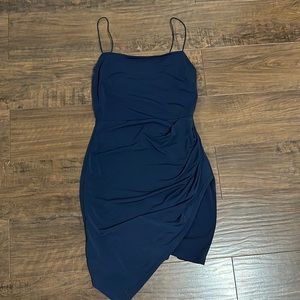 Women’s Sparkly Navy Blue Spaghetti Strap Mini Dress!